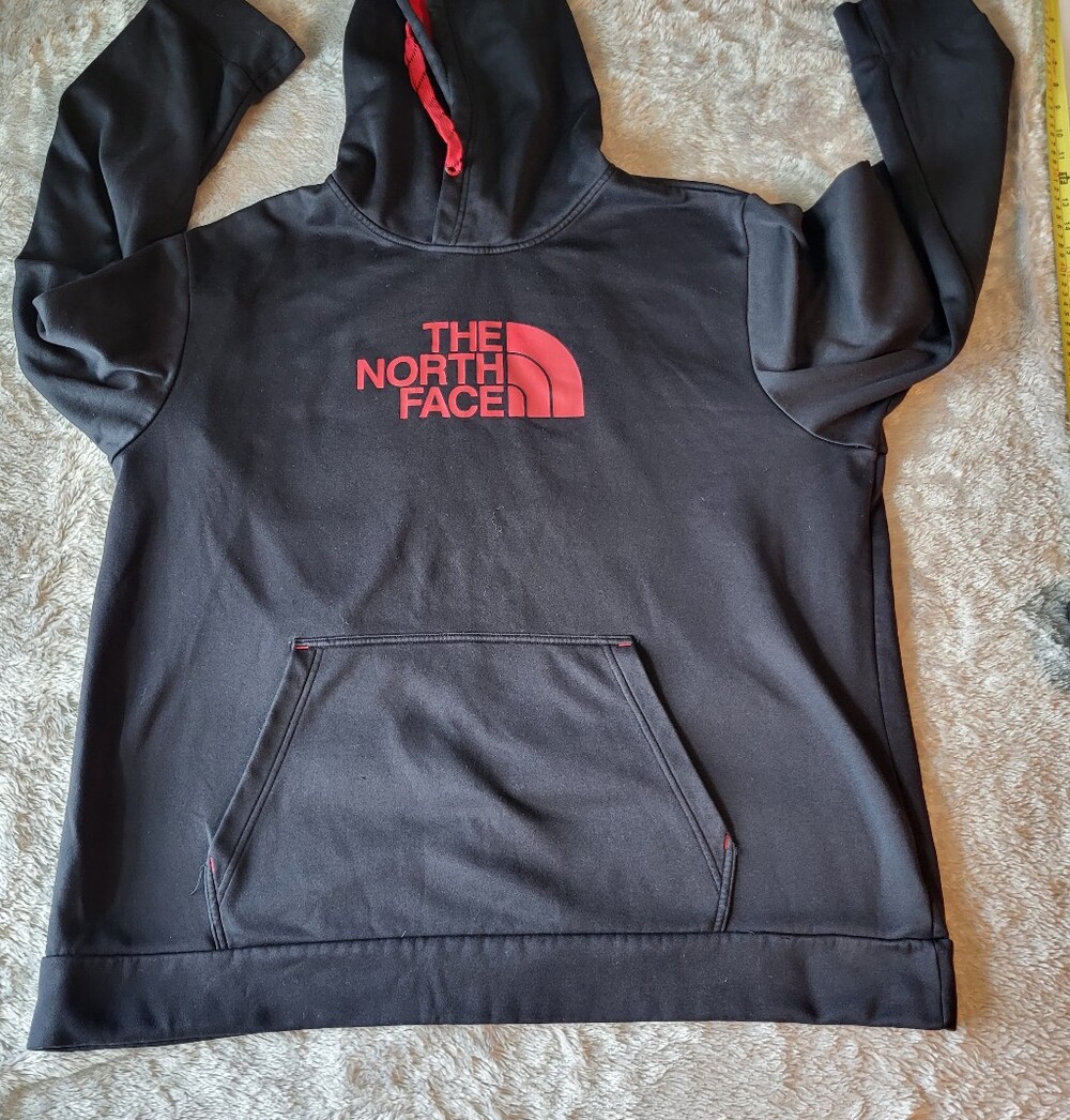 The North Face Red and Black Hooded Jacket